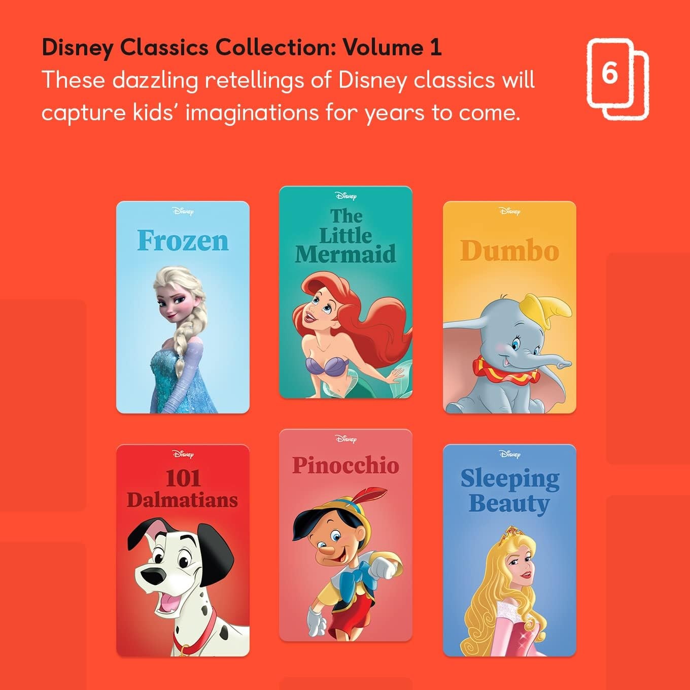 image:imageYOTO Disney Classics Collection Vol 1  Kids 6 Audio Cards for Use with Player amp Mini Allin1 Audio Device Educational ScreenFree Listening with Fun Playtime Bedtime Travel Stories Ages 4