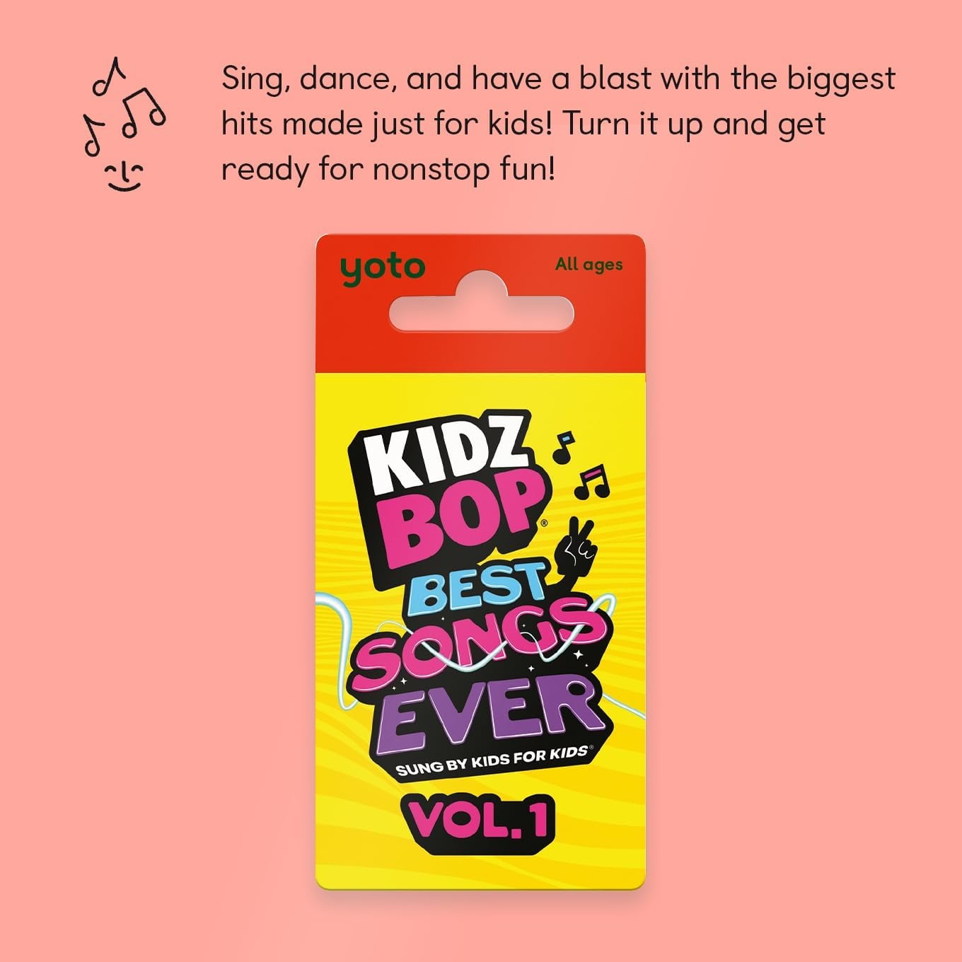 image:imageYOTO KidzBop Best Songs Ever Vol 1  Kids Audio Card for Use with Player amp Mini Allin1 Audio Player ScreenFree Listening with Fun Festive Music for Playtime Travel amp Holiday Parties All Ages