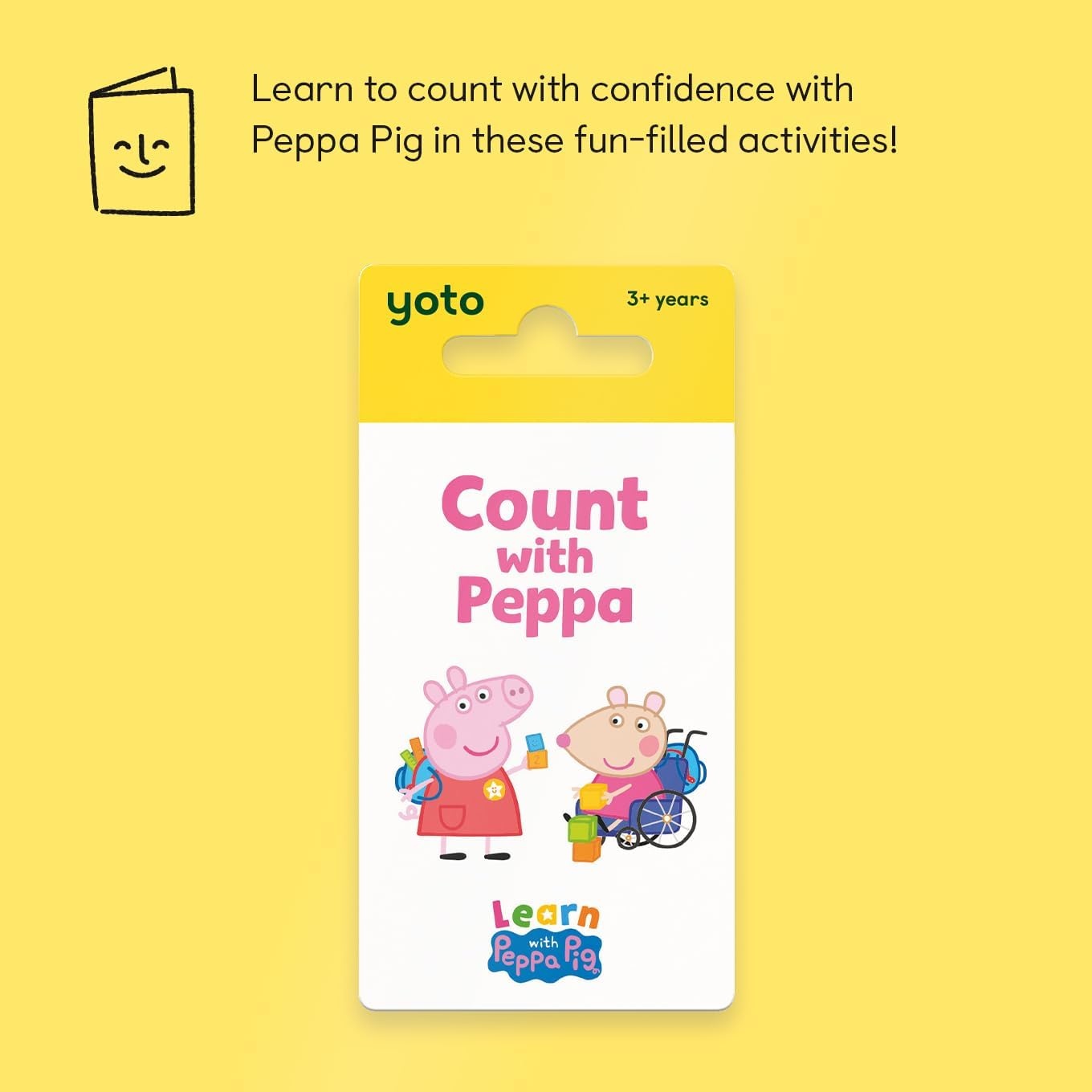image:imageYOTO Learn with Peppa Pig Count with Peppa  Kids Audio Card for Use with Player amp Mini Allin1 Audio Device Educational ScreenFree Listening with Fun Interactive Learning Activities Ages 3
