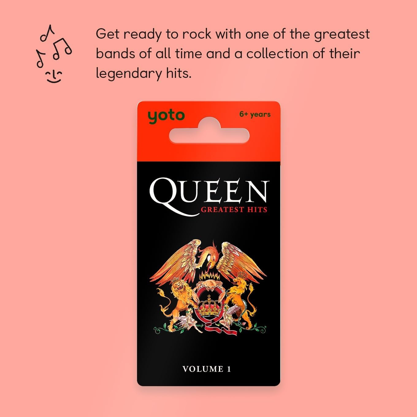 image:imageYOTO Queen Greatest Hits Volume 1  Kids Musical Card for Use with Player amp Mini Allin1 Audio Device ScreenFree Listening with Fun Singalong Songs for Playtime Parties amp Travel Ages 6