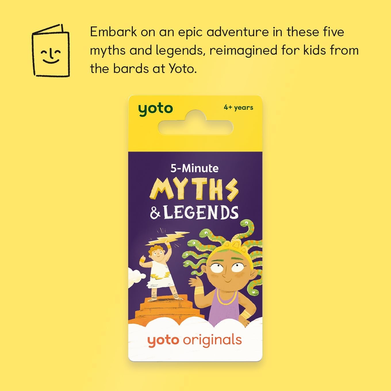 image:imageYoto 5Minute Myths amp Legends  Kids Audio Card for Use with Player amp Mini Allin1 Audio Device ScreenFree Listening with Fun Playtime Bedtime amp Travel Stories Ages 4