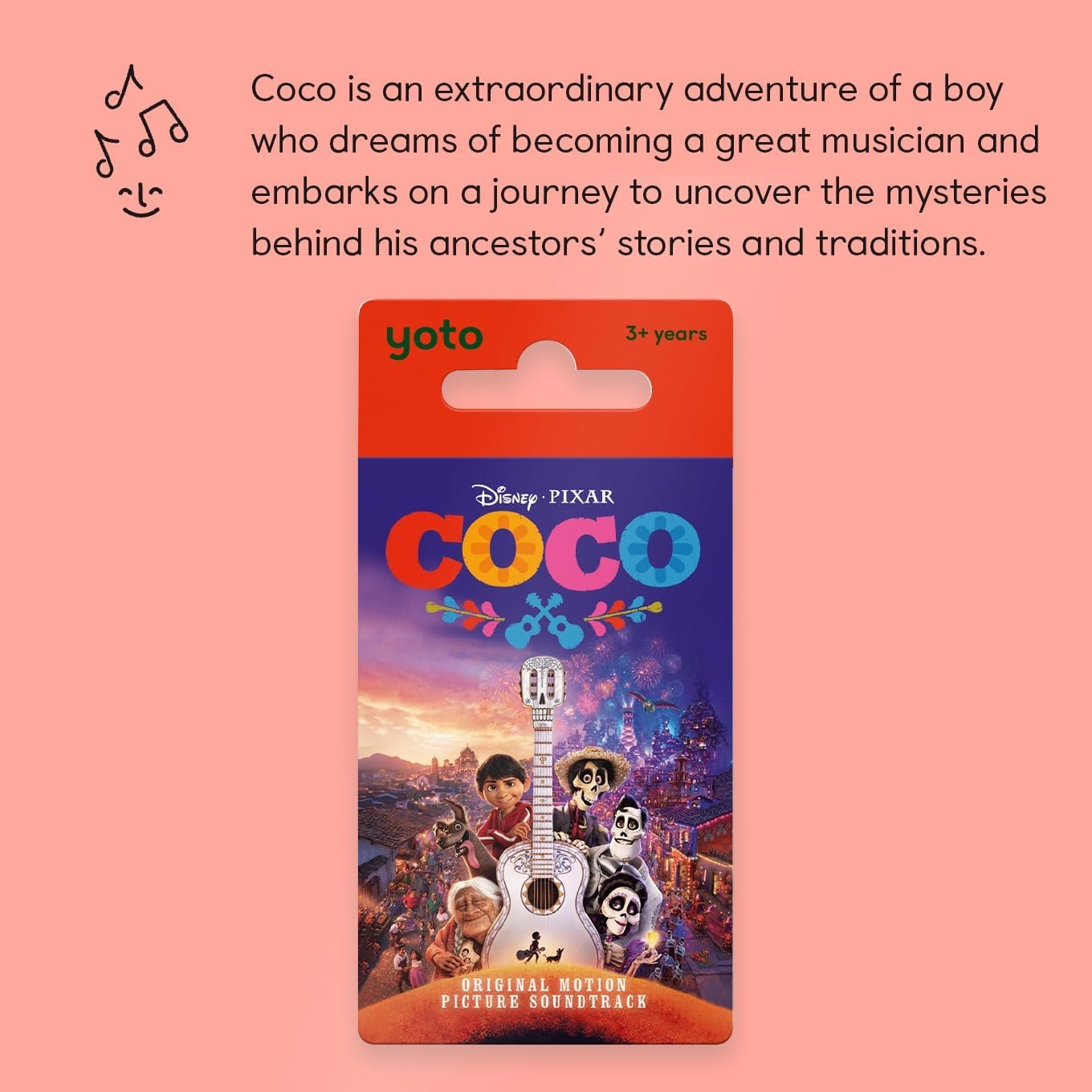 image:imageYoto Coco  Kids Audio Card for Use with Player amp Mini Allin1 Audio Player ScreenFree Listening with Fun Festive Music for Playtime Travel amp Holiday Parties Ages 3