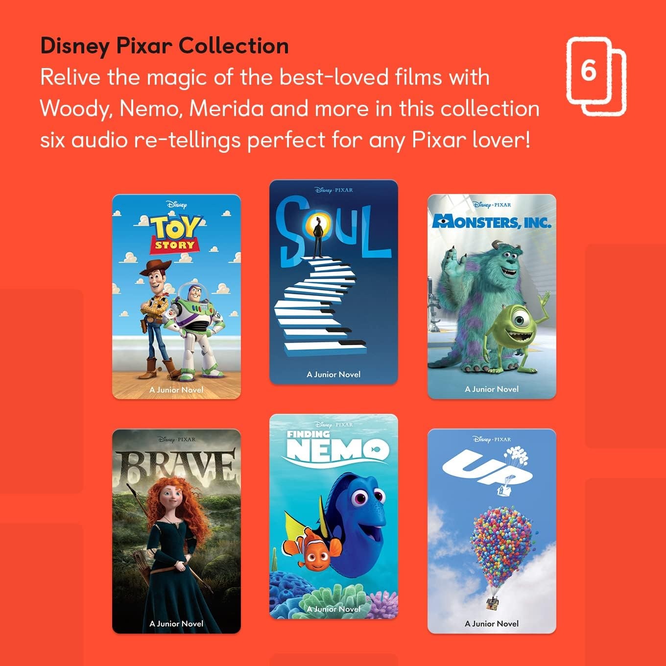image:imageYoto Disney Pixar Audio Collection  6 Kids Audio Cards for Use with Player amp Mini Allin1 Audio Device Educational ScreenFree Listening with Fun Playtime Bedtime amp Travel Stories Ages 6