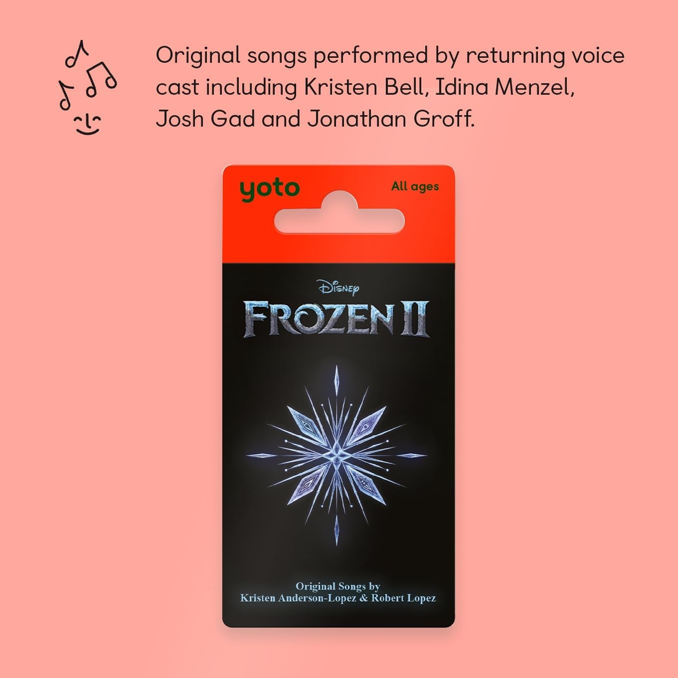 image:imageYoto Frozen 2 The Songs  Kids Audio Card for Use with Player amp Mini Allin1 Audio Device ScreenFree Listening with Fun Singalong Music for Playtime Parties amp Travel