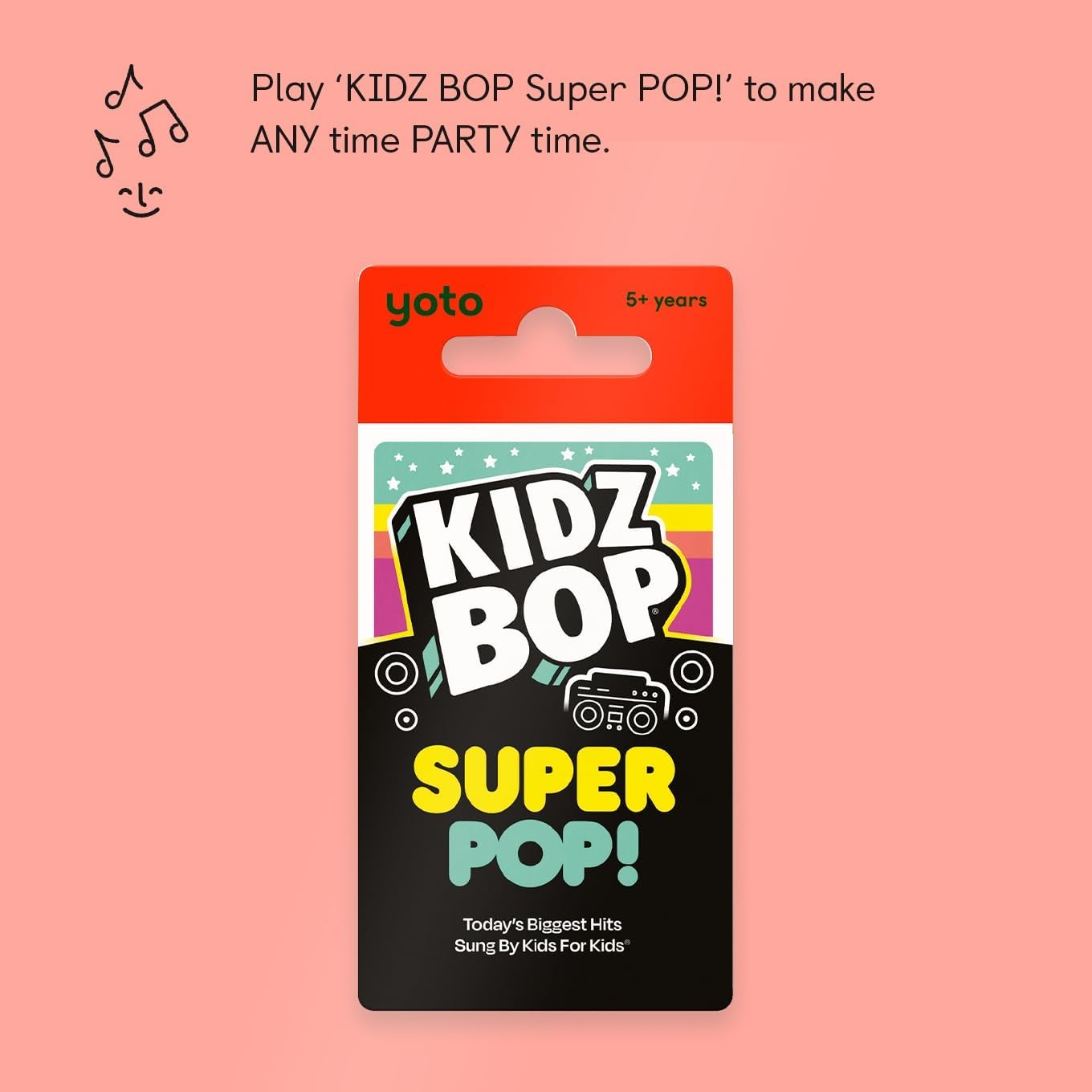 image:imageYoto Kidz BOP Super Pop  Kids Audio Card for Use with Player amp Mini Allin1 Audio Device ScreenFree Listening with Fun Singalong Music for Playtime Parties amp Travel Ages 5