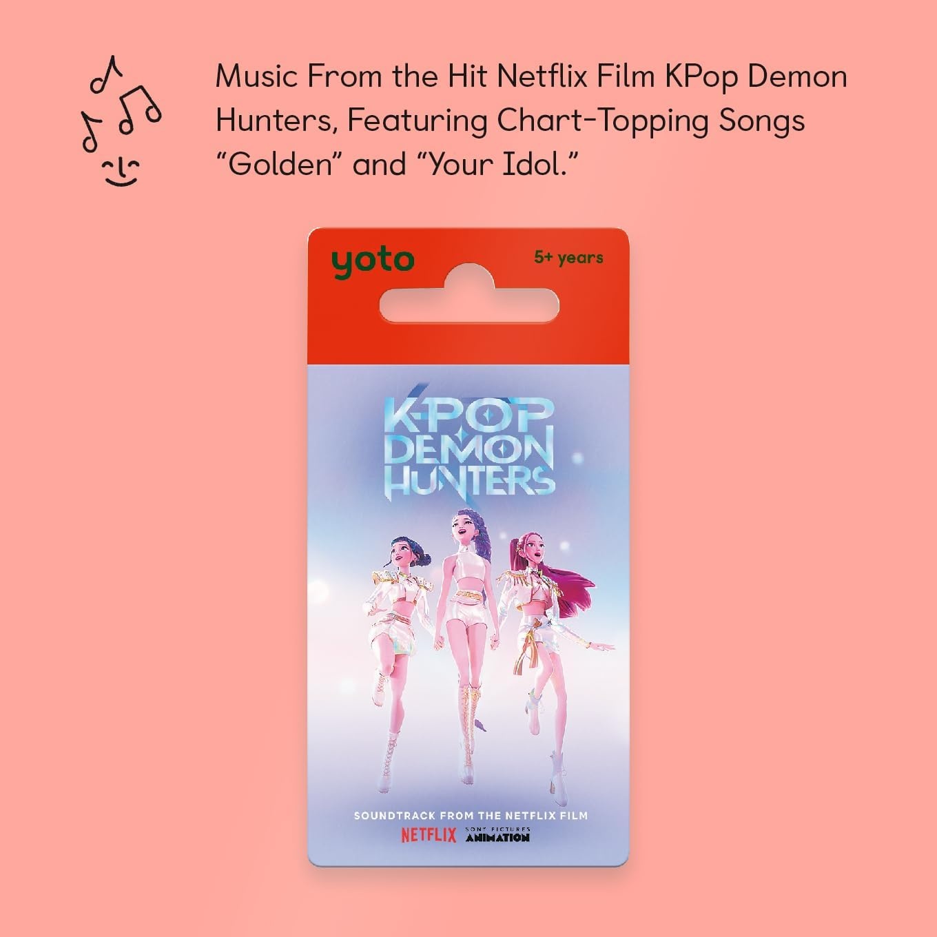 image:imageYoto Kpop Demon Hunters  Kids Audiobook Card for Use with Player amp Mini Allin1 Audio Player Educational amp ScreenFree Listening with Fun Singalong Music for Playtime Parties amp Travel Ages 5
