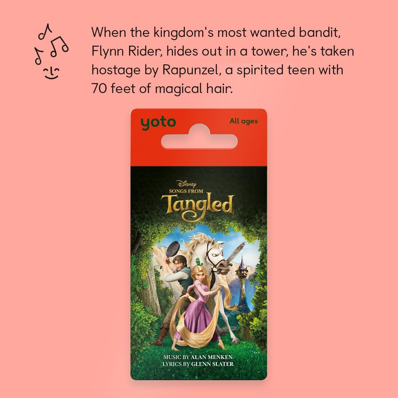 image:imageYoto Songs from Tangled  Kids Audio Card for Use with Player amp Mini Allin1 Audio Player ScreenFree Listening with Fun Festive Music for Playtime Travel amp Holiday Parties All Ages