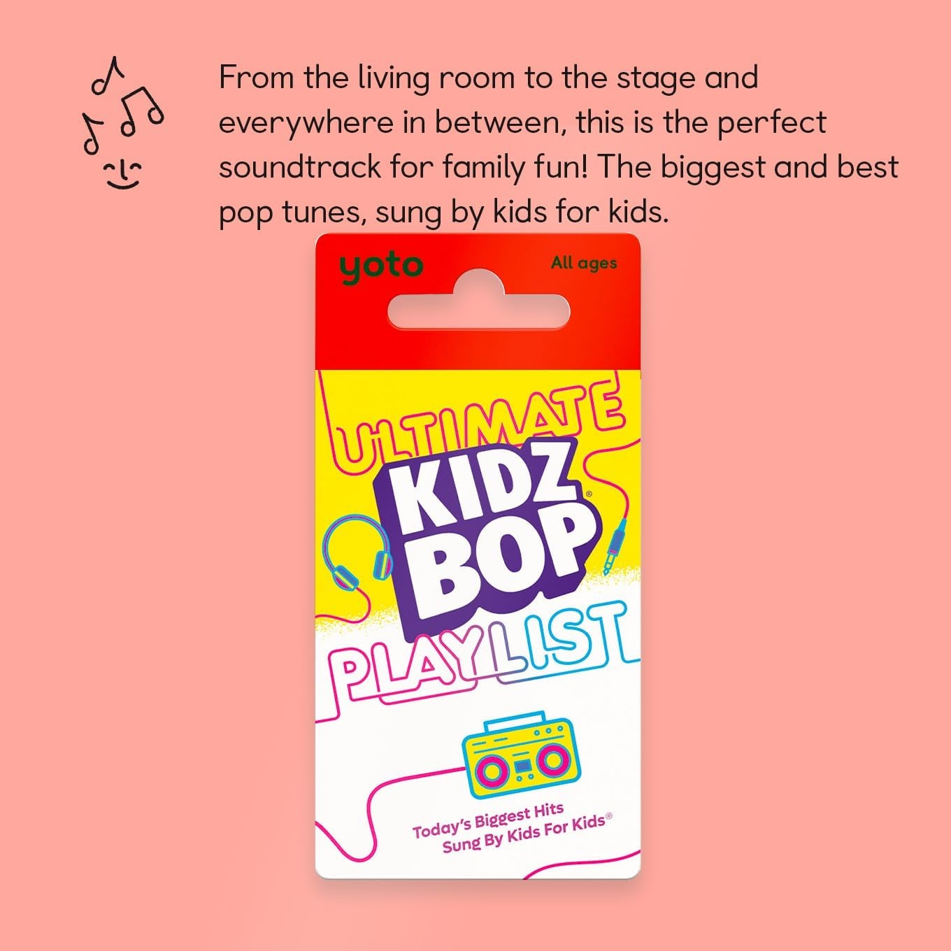 image:imageYoto Ultimate Kidz BOP Playlist  Kids Audio Card for Use with Player amp Mini Allin1 Audio Device ScreenFree Listening with Fun Singalong Music for Playtime Parties amp Travel All Ages