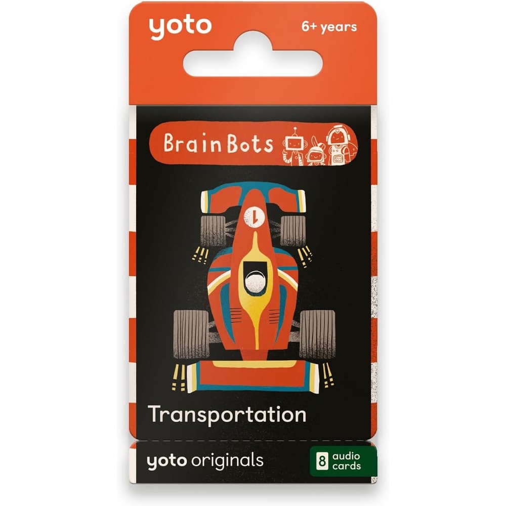 image:imageYOTO BrainBots Transportation  8 Kids Audiobook Cards for Use with Player amp Mini Allin1 Audio Player Educational amp ScreenFree Listening with Fun Playtime Bedtime amp Travel Stories Ages 6