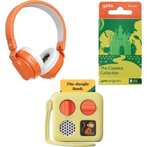 image:imageYOTO Mini  The Classics Bundle for Kids 8  ScreenFree Audio Player The Classics Collection 5 Card Pack Wireless Headphones amp Sweetcorn Jacket  Great Literature Through Listening