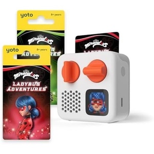 image:imageYOTO Mini 2024 Edition  Miraculous Bundle  Kids ScreenFree Bluetooth Audio Player Allin1 Travel Device for Stories Music Podcast Radio White Noise OktoWake Alarm Clock