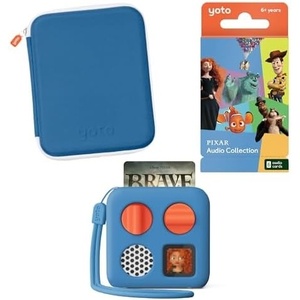 image:imageYOTO Mini Bundle  Disney Pixar Audio Collection  Adventure Jacket amp Card Case in Blue Bird  Kids ScreenFree Bluetooth Audio Player Allin1 Travel Device for Stories Podcasts Radio White Noise