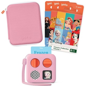 image:imageYOTO Mini Bundle  Disney Pixar Audio Collection  Disney Classics Vol1 amp Vol2  Adventure Jacket amp Card Case in Think Pink  Kids ScreenFree Bluetooth Audio Player Allin1 Travel Device Stories