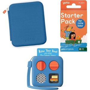 image:imageYOTO Mini Discovery Bundle  ScreenFree Audio Player Starter Pack for Little Kids Adventure Jacket amp Card Case in Blue Bird to Begin the Experience Ages 3
