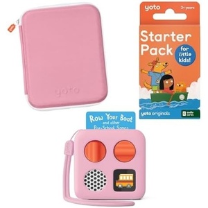 image:imageYOTO Mini Discovery Bundle  ScreenFree Audio Player Starter Pack for Little Kids Adventure Jacket amp Card Case in Think Pink to Begin the Experience Ages 3
