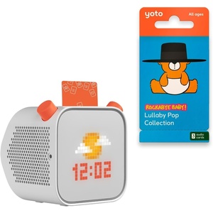 image:imageYOTO Player 3rd Gen  Lullaby Pop Collection Bundle  Kids Bluetooth Audio Speaker Allin1 ScreenFree Device Plays Stories Music Podcasts Radio White Noise Thermometer Nightlight Alarm Clock