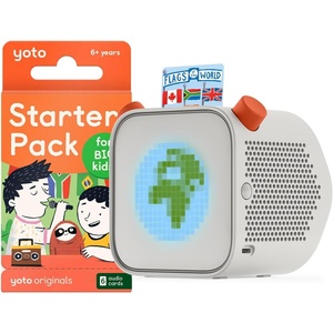 image:imageYOTO Player 3rd Gen  Starter Pack for Big Kids Bundle  Kids Bluetooth Audio Speaker Allin1 ScreenFree Device for Stories Music Podcasts Radio White Noise Thermometer Nightlight