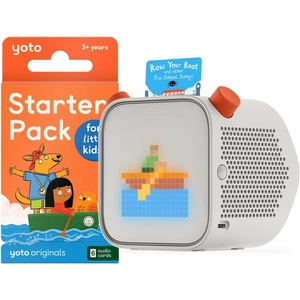 image:imageYOTO Player 3rd Gen  Starter Pack for Little Kids Bundle  Kids Bluetooth Audio Speaker Allin1 ScreenFree Device for Stories Music Podcasts Radio White Noise Thermometer Nightlight