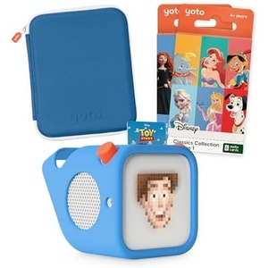 image:imageYOTO Player Bundle  Disney Classics Vol1  Disney Pixar Audio Collection  Adventure Jacket amp Card Case in Blue Bird  Kids ScreenFree Bluetooth Audio Player Allin1 Travel Device for Stories