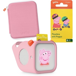 image:imageYOTO Player Bundle  Peppa Pig Playtime with Peppa  Adventure Jacket amp Card Case in Think Pink  Kids ScreenFree Bluetooth Audio Player Allin1 Travel Device for Stories Music Podcasts Radio
