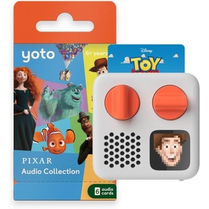 image:imageYoto Mini 2024 Edition  Disney Pixar Bundle  Kids ScreenFree Bluetooth Audio Player Allin1 Travel Device for Stories Music Podcast Radio White Noise Use as Speaker or with Headphones