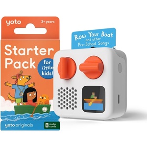 image:imageYoto Mini 2024 Edition  Starter Pack for Little Kids Bundle  ScreenFree Bluetooth Audio Player Allin1 Travel Device for Stories Music Podcasts Radio Use as Speaker or with Headphones